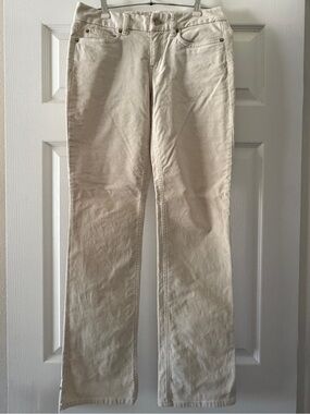 J. Crew Ivory Favorite Fit Stretch Vintage Corduroy Pants